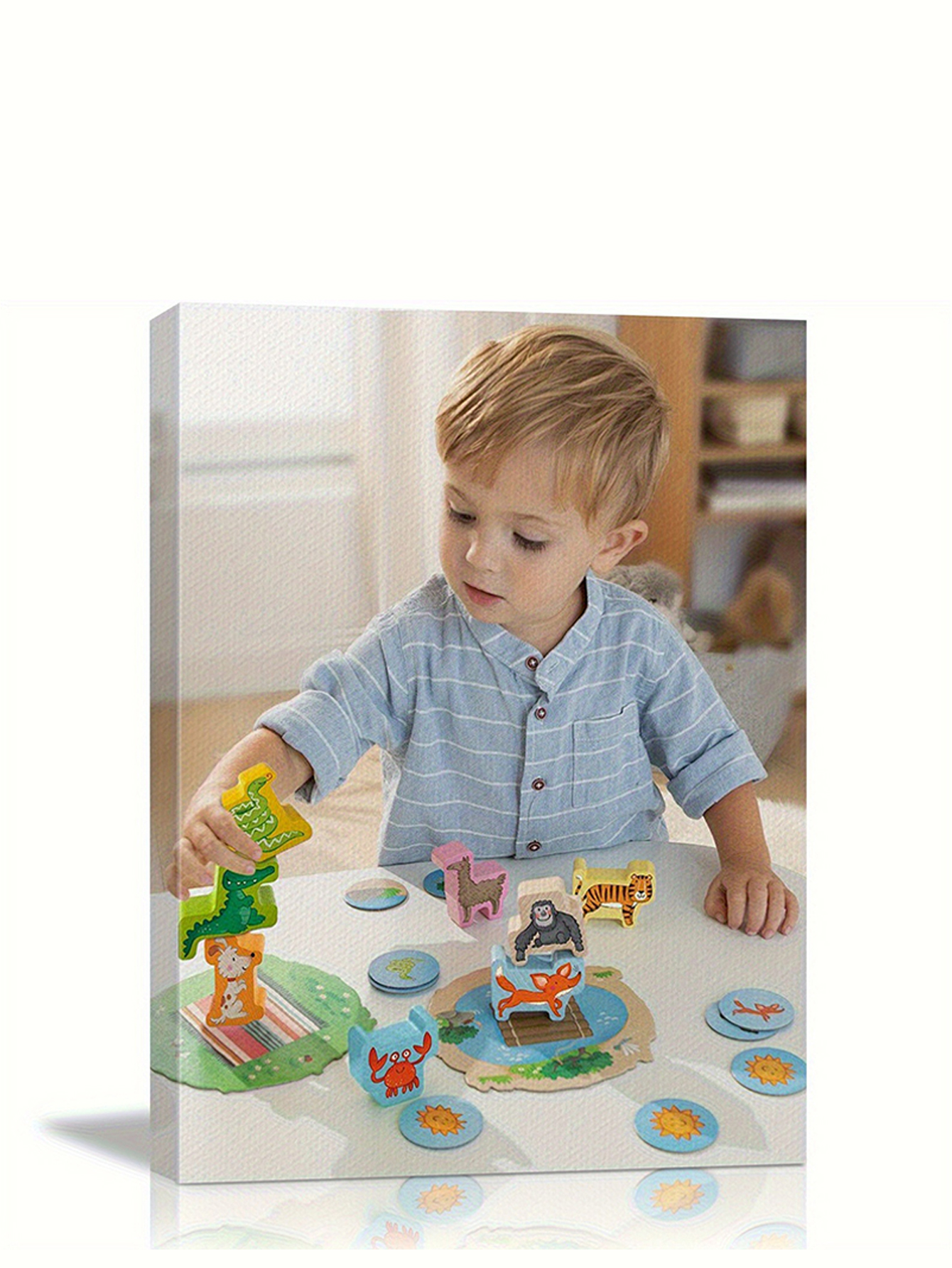 Custom Wood-Framed Canvas 2D Flat Artwork